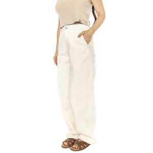 Obey Lily Carpenter Denim Unbleached - Pantaloni Denim Jeans Donna Beige 242010052-UBL  OBEY 