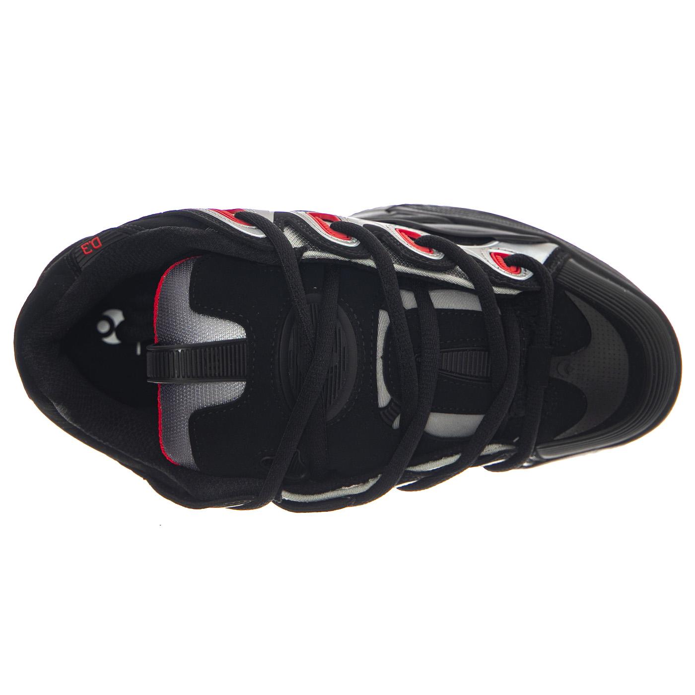 D3 2001 Foowear Black / Light Grey / Red - Scarpe Uomo Multicolore 1141-OS002756  OSIRIS 