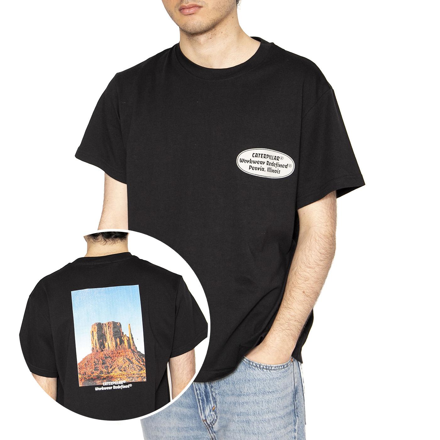 MNT T-Shirt  Black - Maglietta Girocollo Uomo Nera 6010117-10158  CAT 