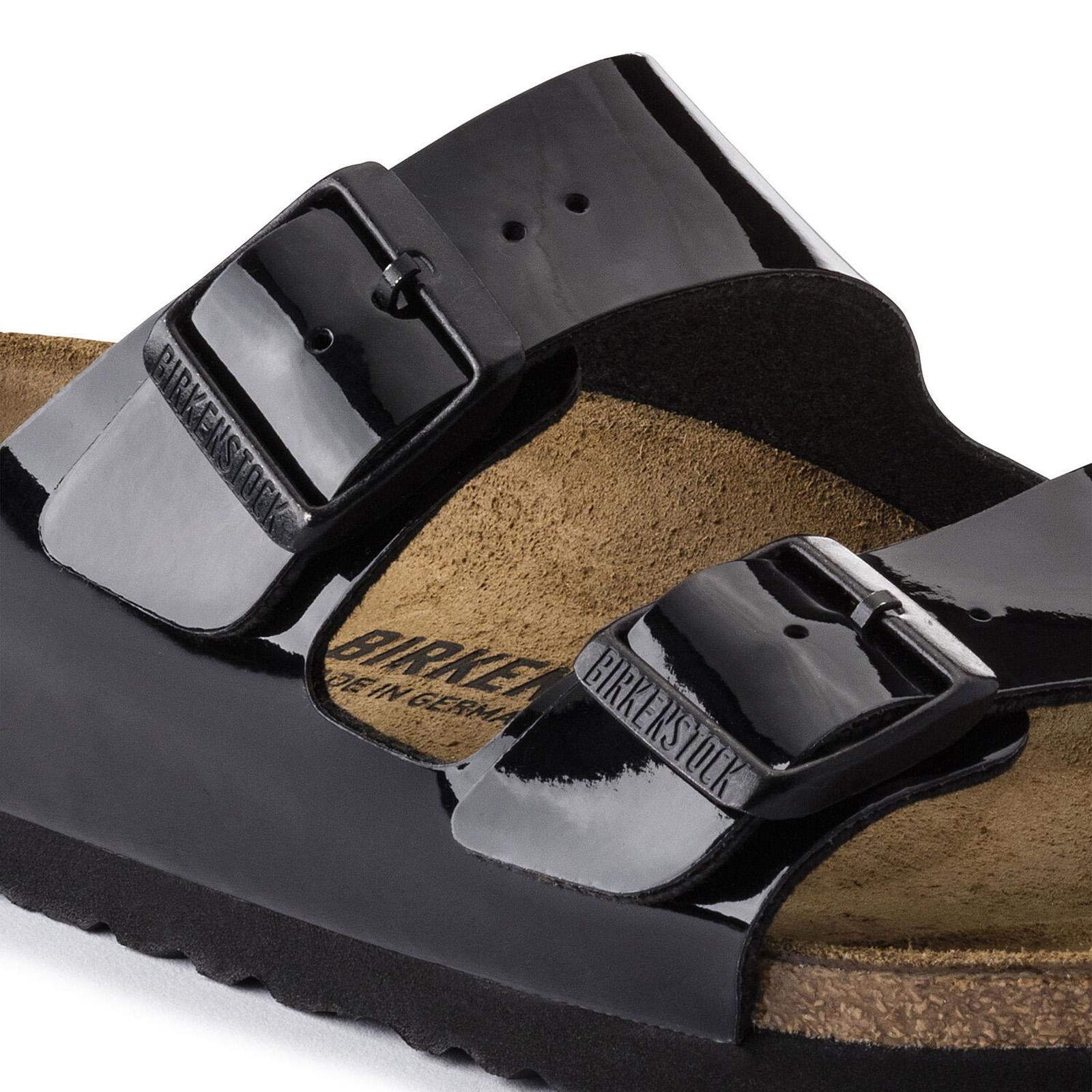 Arizona Birko Flor Sandals - Patent Black - Sandali Donna Neri - Calzata Stretta 1005292  BIRKENSTOCK 