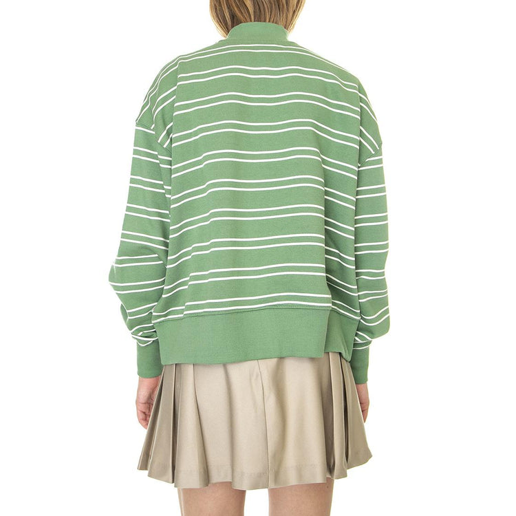 Westover Stripe Sweat Dark Ivy - Felpa Mezzo Collo Donna Verde / Multicolore DK0A4Y2LC971  DICKIES 