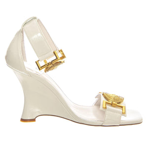 Leonite White Patent Gold - Sandali Donna Bianco / Oro JCLEONITE-WHT  JEFFREY CAMPBELL 