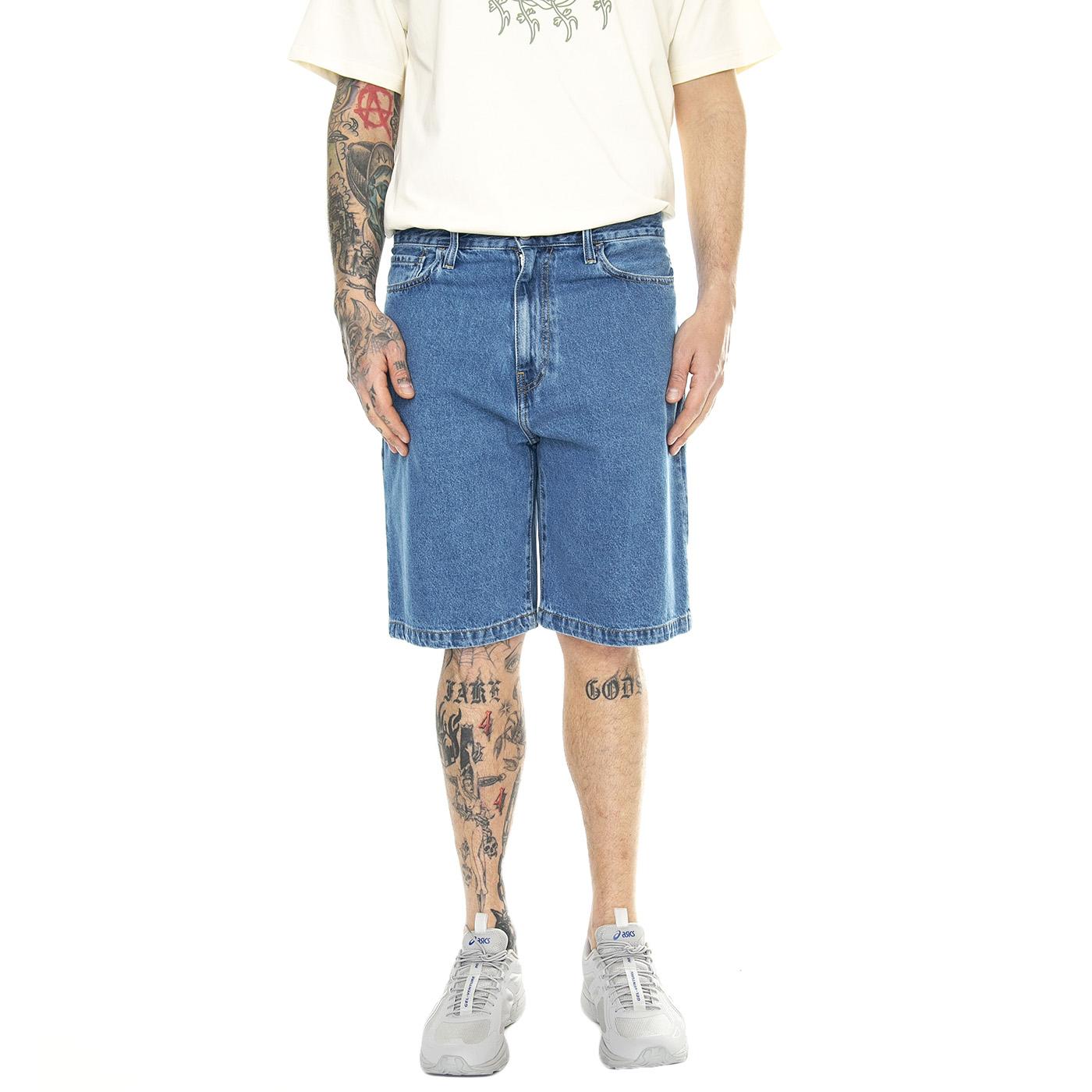 Landon Short Blue /heavy stone wash - Bermuda Denima Jeans Uomo Blu I030469.0160  CARHARTT WIP 