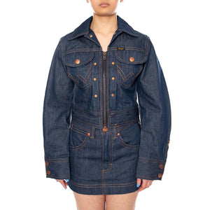 SUPER WRANGLER JACKET RAW BLUE - Giacca Denim Jeans Donna Blu 112378310 BL WRANGLER 
