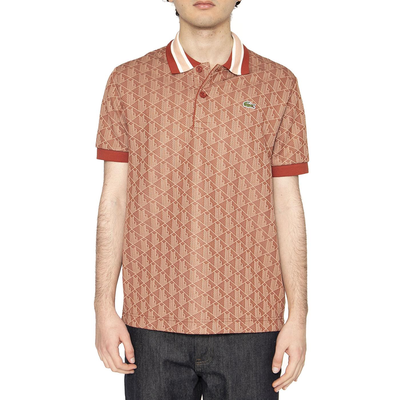 Maglietta M/C GTI Brown Polo Shirt - Polo Uomo Marrone DH1417-GTI  LACOSTE 