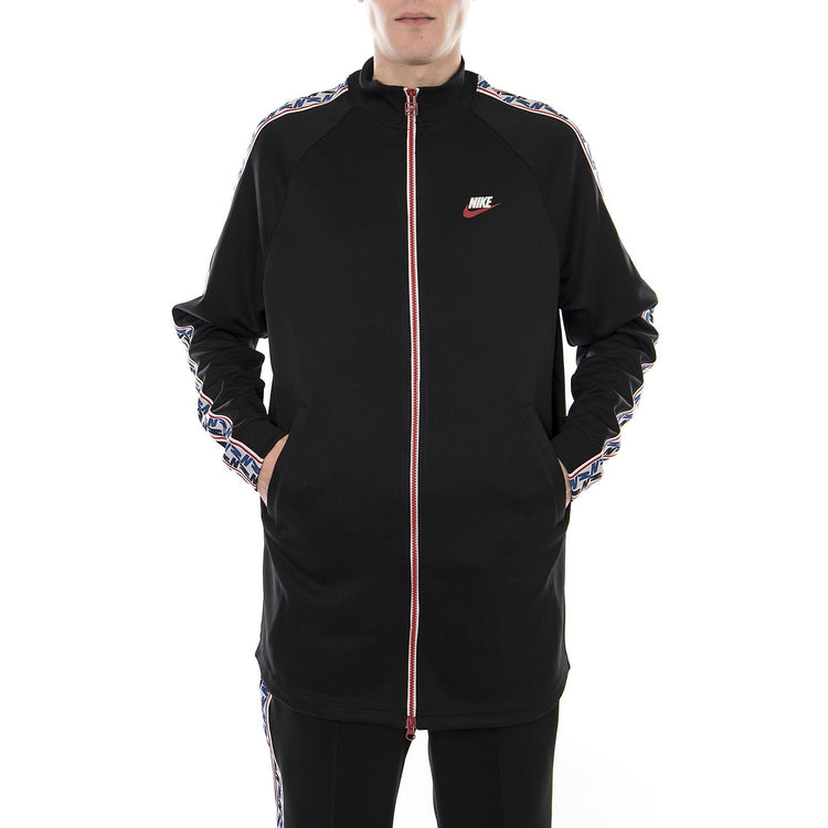 M NSW TAPED TRACK JKT POLY BLACK/GYM RED/SAIL AJ2681-010  NIKE 