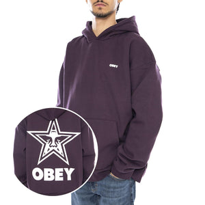 Bold Star Extra Heavy Hoof Fleece Plum Perfect - Felpa con Cappuccio Uomo Viola 112470224 PLP OBEY 