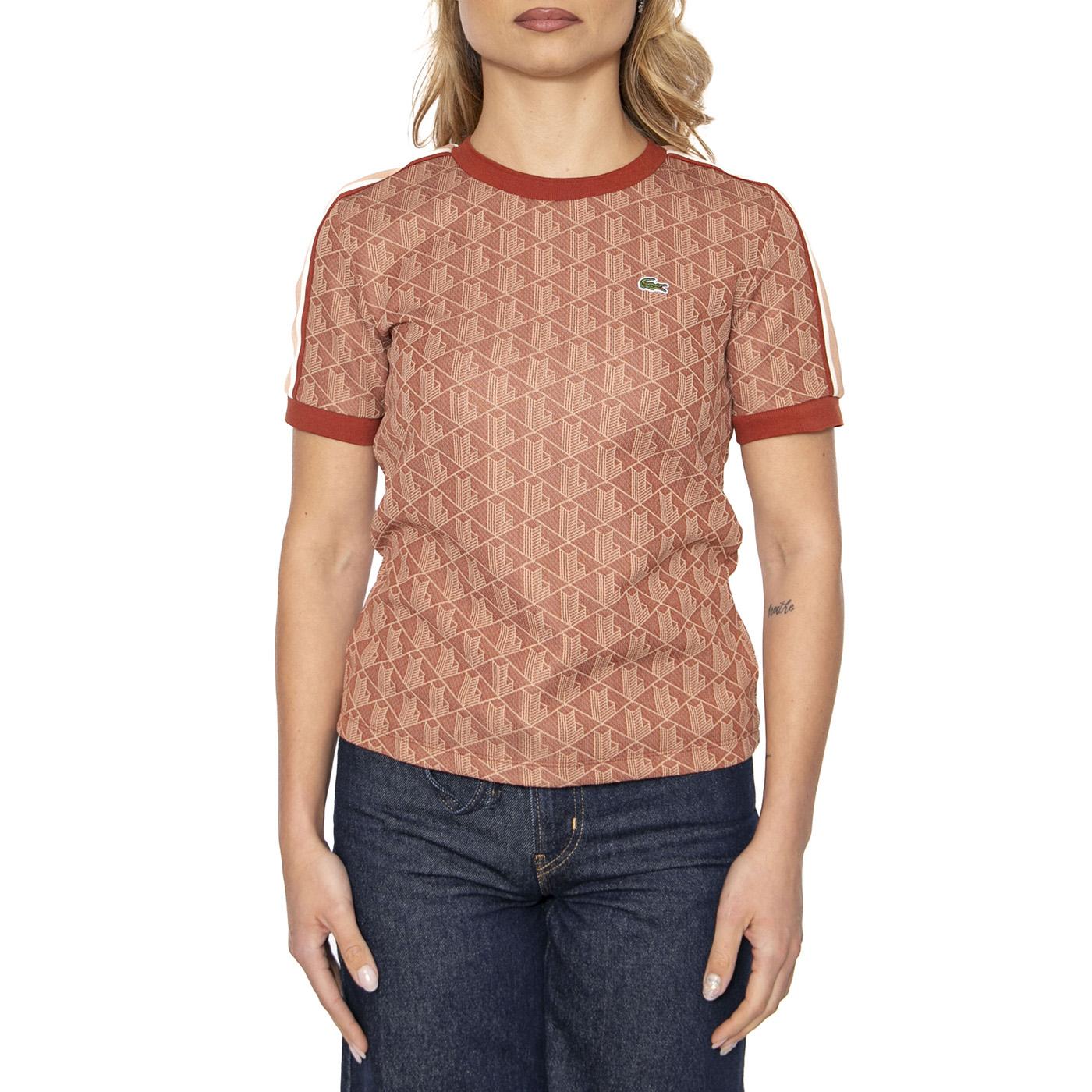 T-Shirt GTI Brown - Maglietta Girocollo Donna Marrone TF3244-GTI  LACOSTE 