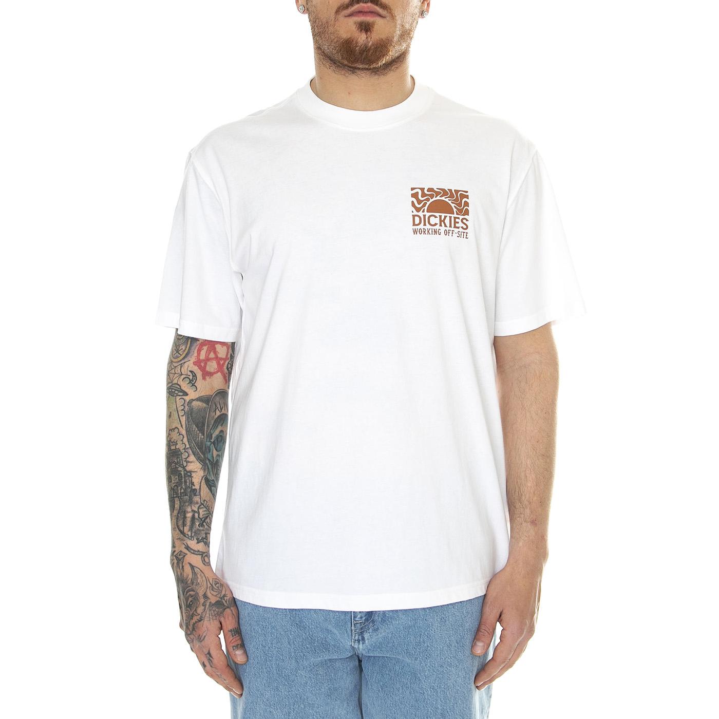 Saltville Tee SS White - Maglietta Girocollo Uomo Bianca DK0A4YR9WHX1  DICKIES 