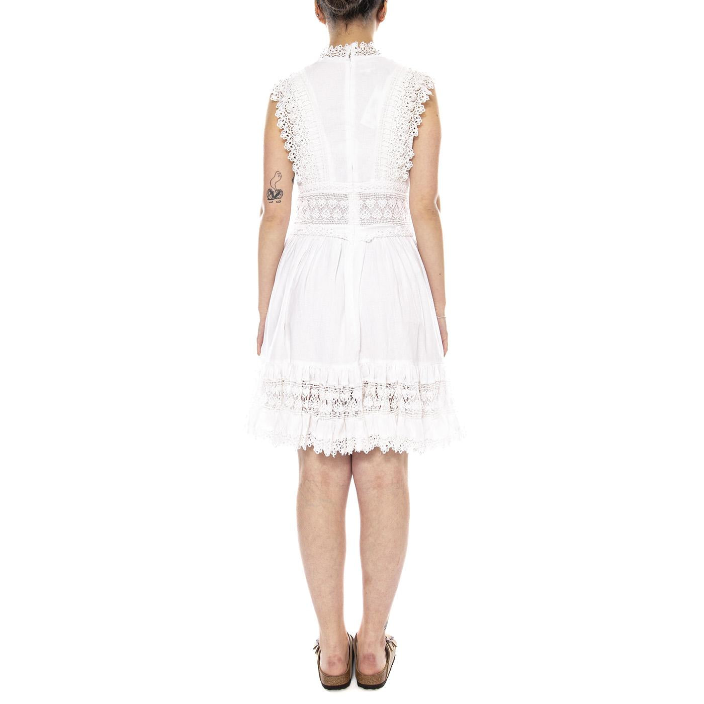 BOHEMIAN DRESS BRIGHT WHITE - Abito Donna Bianco 112380547 WHT LEE 