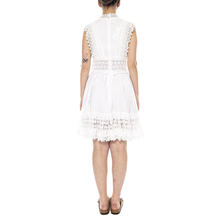 BOHEMIAN DRESS BRIGHT WHITE - Abito Donna Bianco 112380547 WHT LEE 