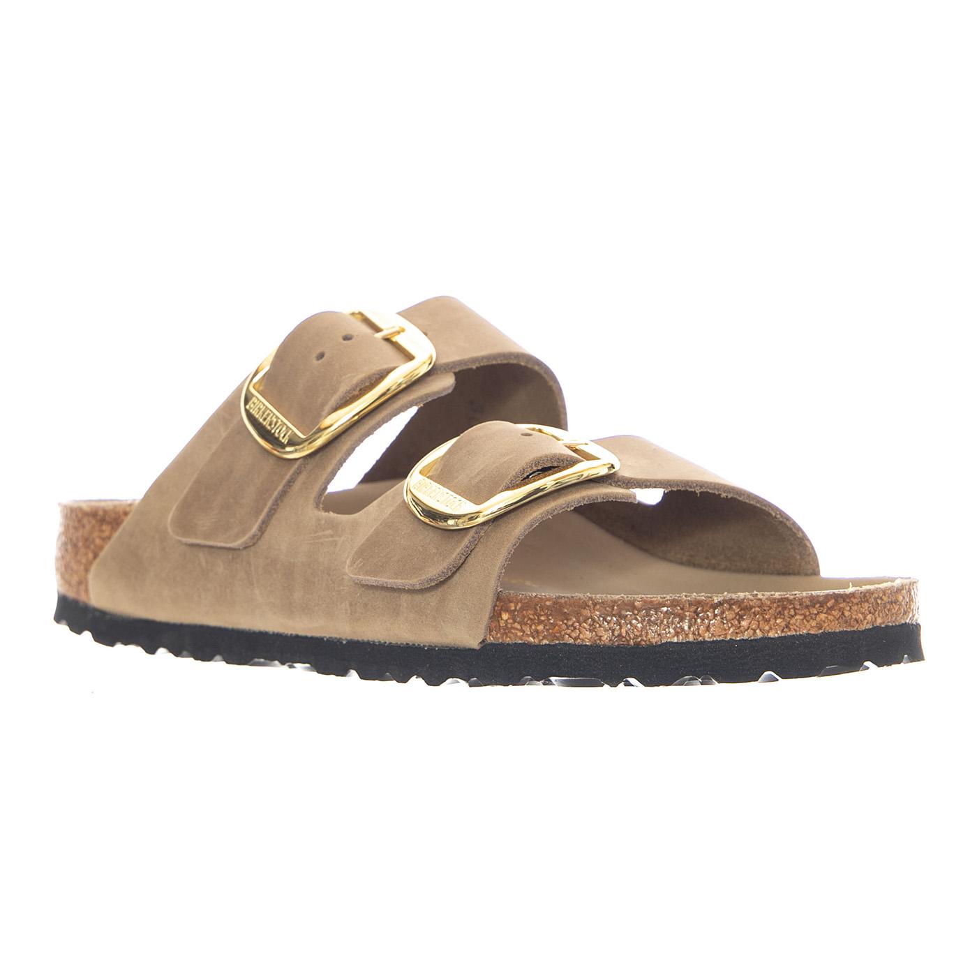 Arizona Big Buckle Oiled Leather Narrow Fit Tobacco Brown - Sandali Donna Marroni 1030395 TBN BIRKENSTOCK 