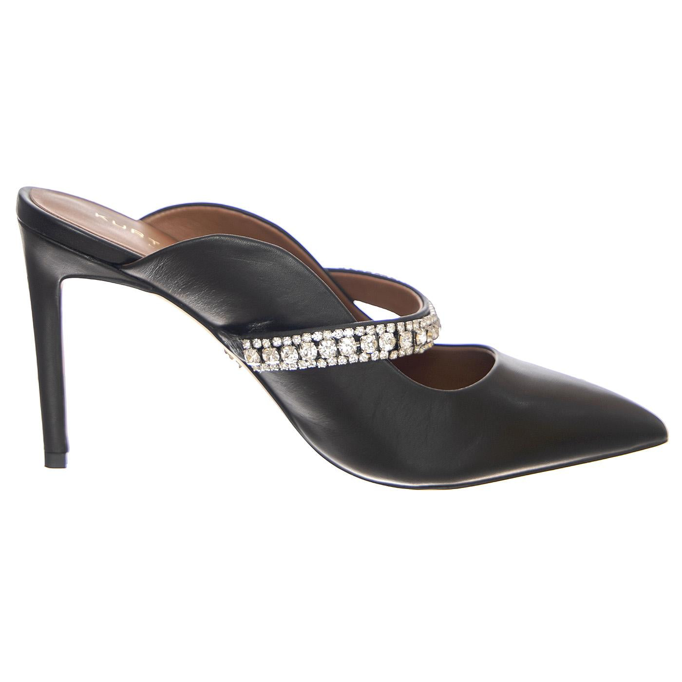 W' Duke Black Leather Sandals - Sandali Donna Neri KG-DUKEBLK  KURT GEIGER 