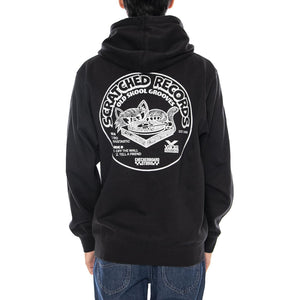 Scratched Records Pullover Hoodie Black - Felpa con Cappuccio Uomo Nera VN000PA9 BLK1 VANS 