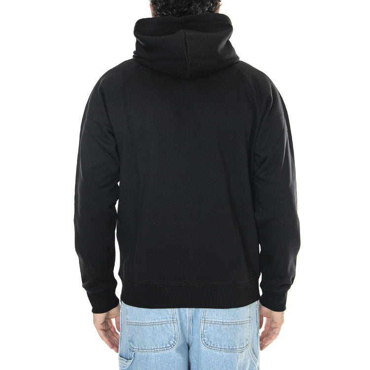 Hooded Chase Jacket Black / Gold - Felpa con Cappuccio e Zip Uomo Nera I033664.00FXX  CARHARTT WIP 