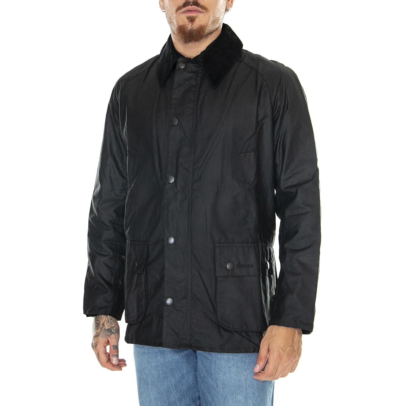 M's Ashby Wax Jacket Black / Classic - Giacca Invernale Uomo Nera MWX0339-BK72-FW23 . BARBOUR 