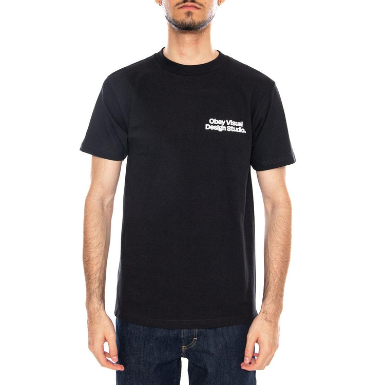 Obey Visual Design Studio Tee - Maglietta Girocollo Uomo Nera 165264305 BLK OBEY 