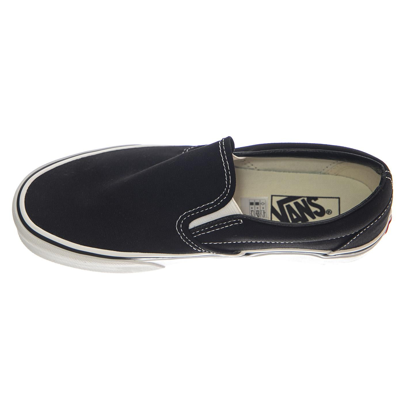 CLASSIC SLIP-ON BLACK / WHITE - Scarpe Slip-On Basse Uomo / Donna Nere 1669 . VANS 