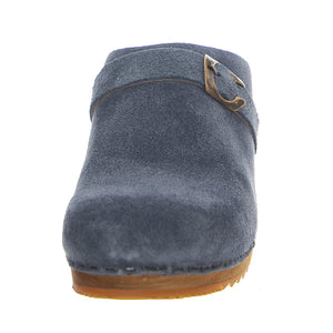 W' Wood-Hedi Open Dove Blue - Sandali in Pelle Donna Blu 457190-92  SANITA 