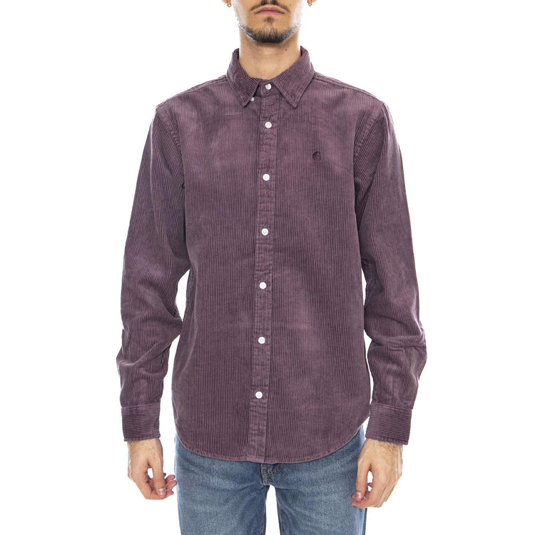 L/S Madison Cord Shirt Phlox / Phlox -- Camicia Uomo Viola I029958.39PXX . CARHARTT WIP 