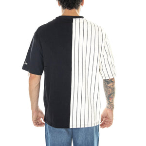 M's MLB Half Striped OS Tee New York Yankees Navy / Off-White - Maglietta Girocollo Uomo Blu / Bianca 60416312  NEW ERA 