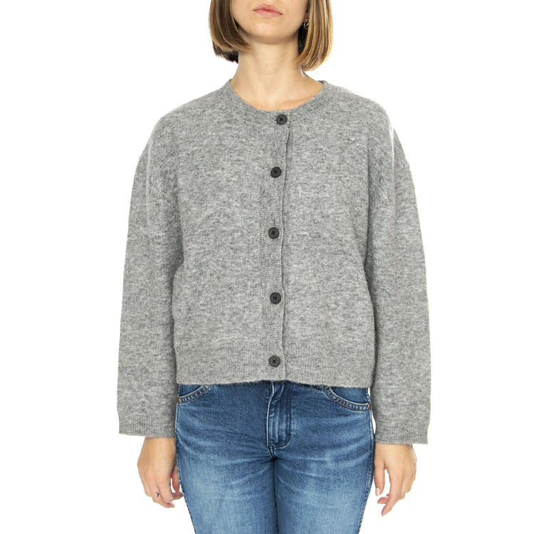 Erna Grey Melange - Cardigan Donna Grigio 331300-112  ELVINE 