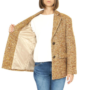 Blazer Oversize Tweed Marrón - Giacca Donna Marrone 43W/11242  WILD PONY 
