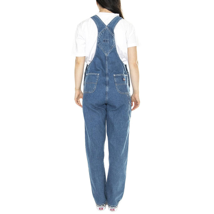 Dickies Classic Denim Bib W Classic Blue - Salopette Donna Denim Jeans Blu DK0A4XYCCLB1  DICKIES 