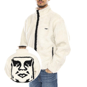 Icon Face Sherpa Jacket Unbleached -- Giacca Uomo Beige Naturale 121800564 UBL OBEY 
