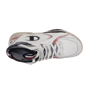 High Cut Shoe ZONE 93 HIGH LEATHER White/Black/Red S20533-WW006  CHAMPION 