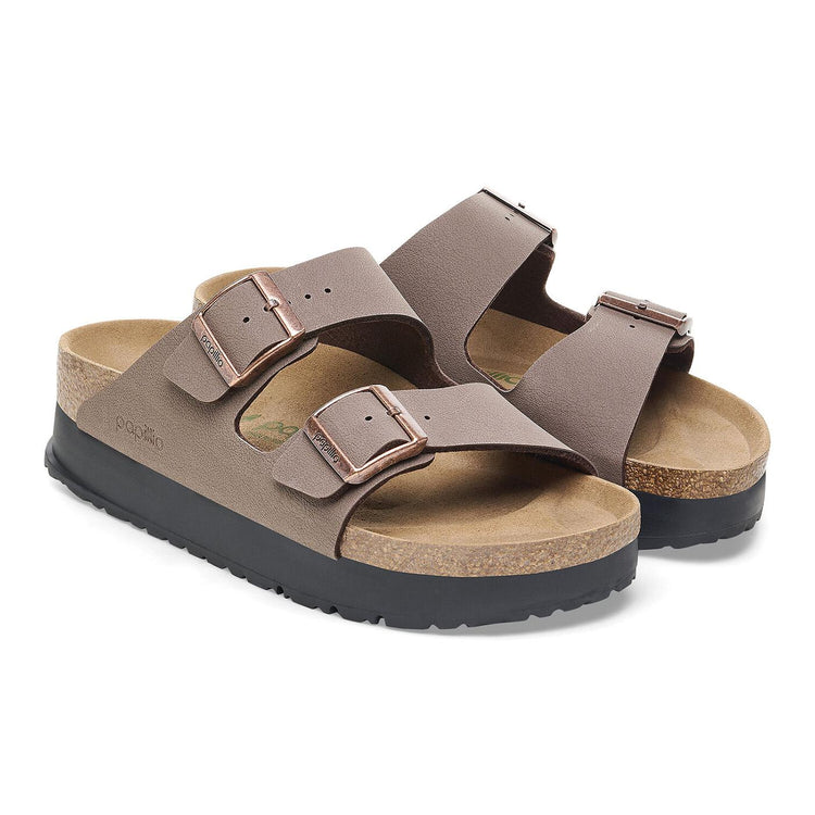 Arizona Platform mocca veg, Birko Flor - Sandali Donna Marroni 1027417  BIRKENSTOCK 