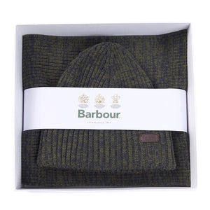 Crimdon Beanie Scarf Gift Set Olive Twist - Set Cappellino a Cuffia e Sciarpa Verde 222MMGS0019-OL71  BARBOUR 