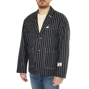 JMB Striped Blazer Black / Black - Giacca Uomo Nera 112359231  LEE 