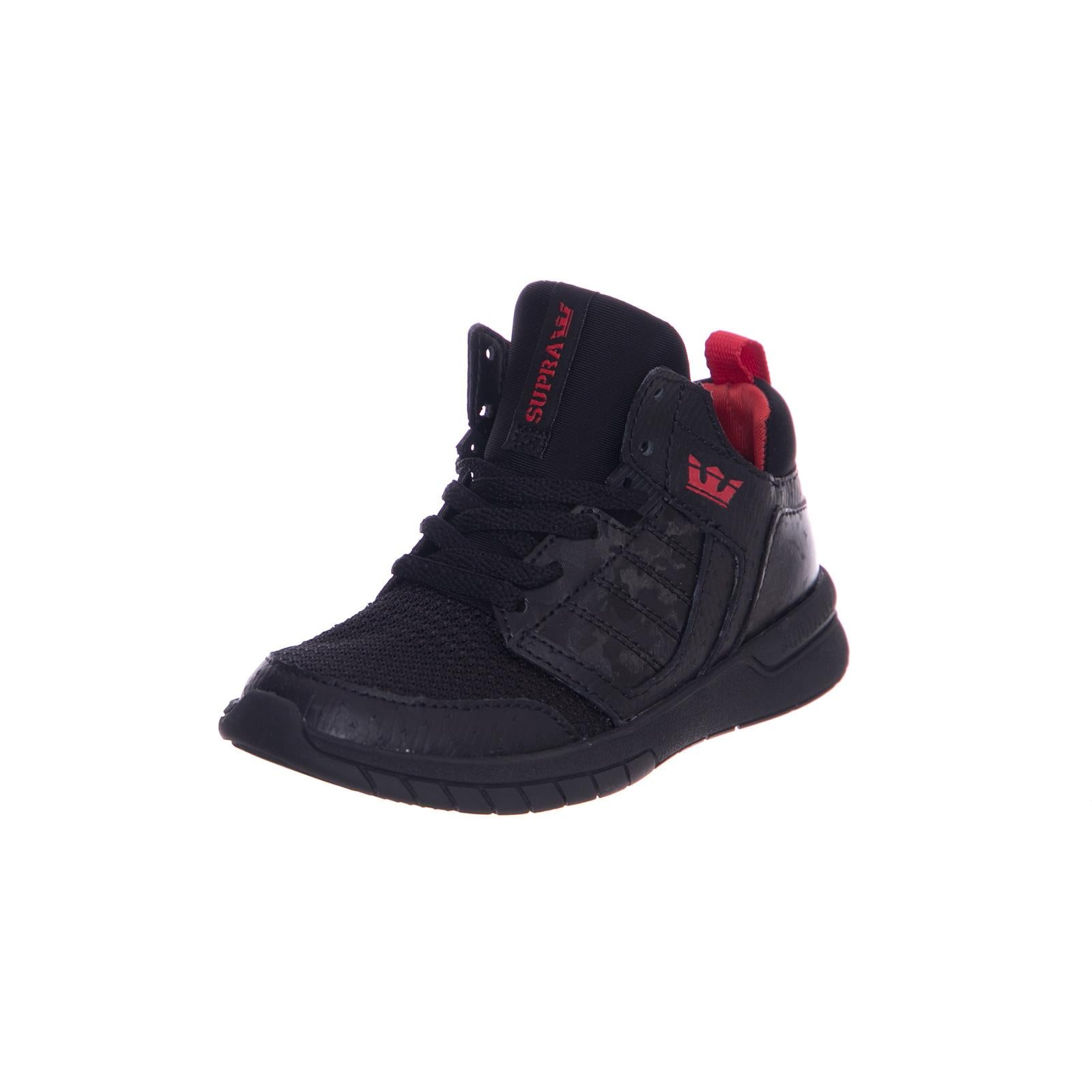 Kids Method Shoes - Black - Scarpe Stringate Profilo Alto Bambino Nere 58022-001-M  SUPRA 