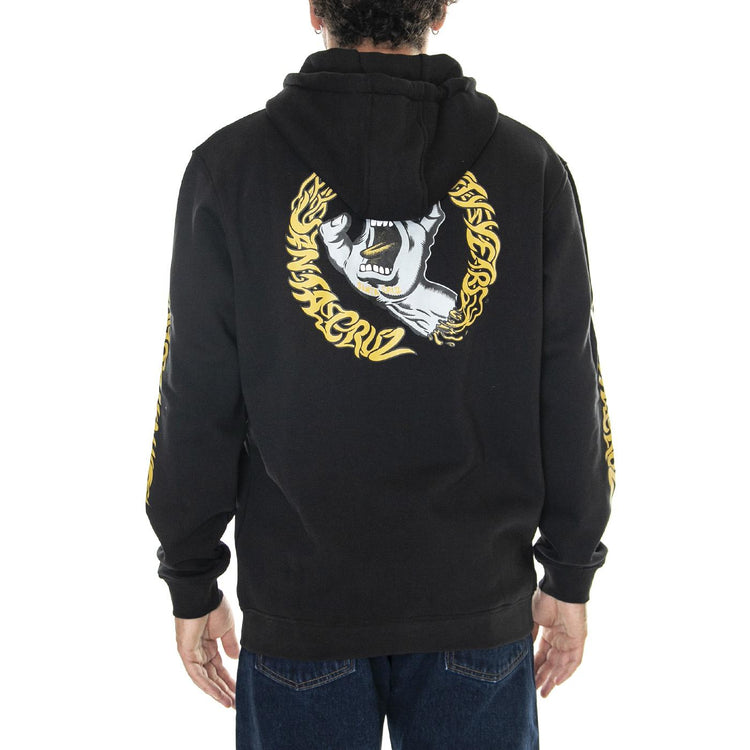 M' Screaming 50 Hood Black - Felpa con Cappuccio Uomo Nera Screaming 50 Hood Black  SANTA CRUZ 