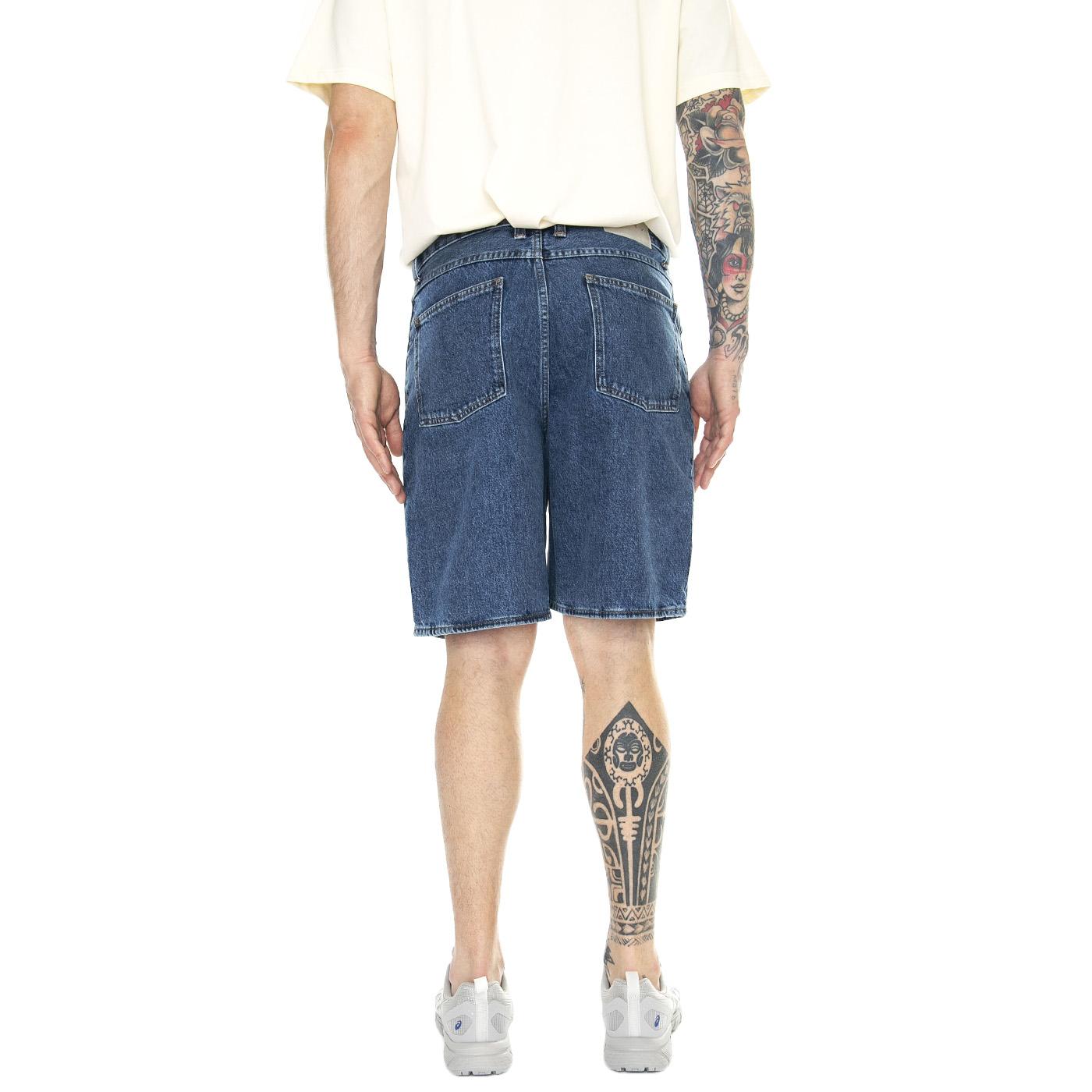 Tyrell Short Mid Marble Wash - Bermuda Denim Jeans Uomo Blu I033423.01.J9.  EDWIN 