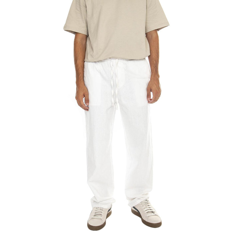 Sinus Loose 0007 Cot Lin Pant Noos Bright White - Pantaloni Uomo Bianchi 22028267-Bright White  ONLY & SONS 