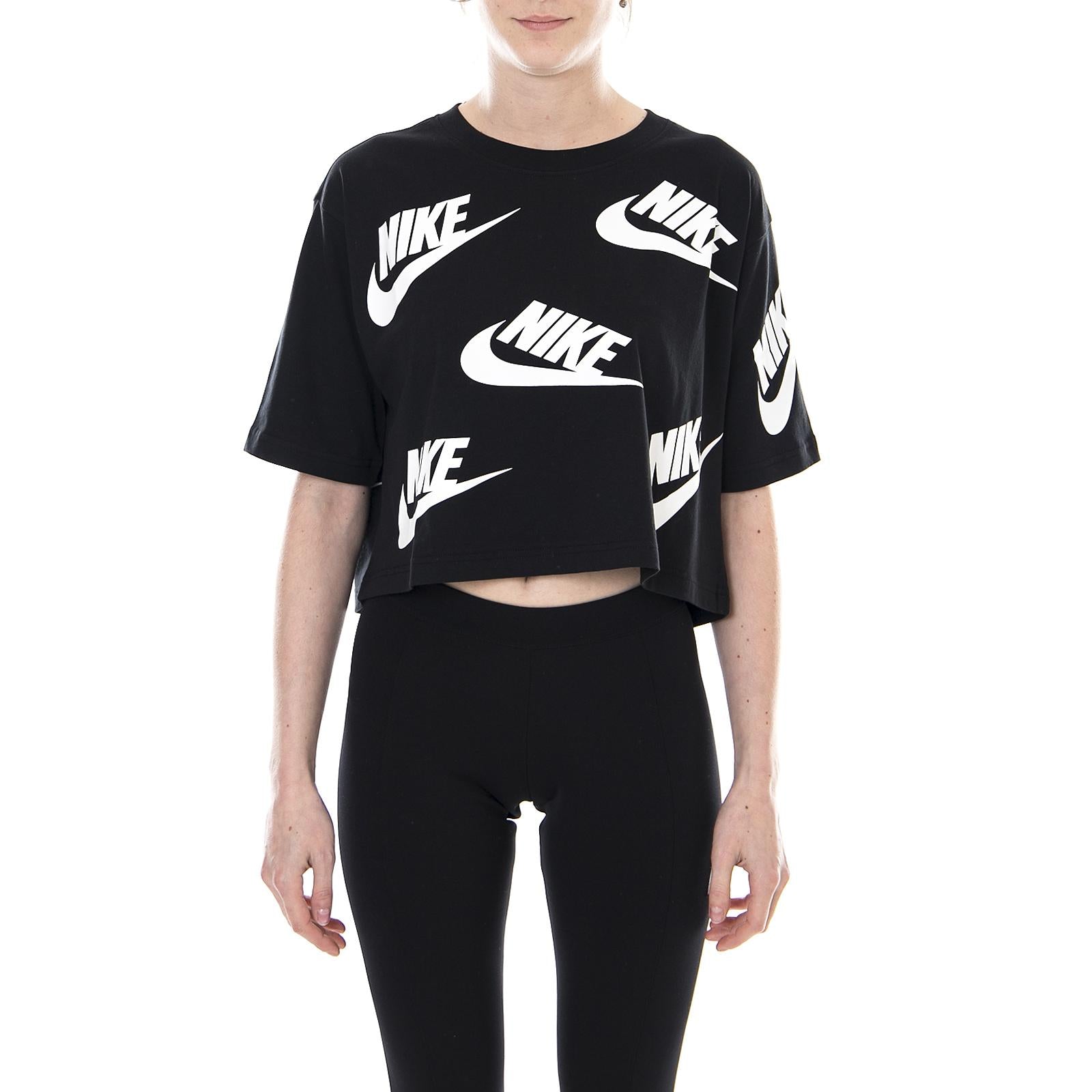 Women s Nike Sportswear Top BLACK/WHITE 105530_4  NIKE 