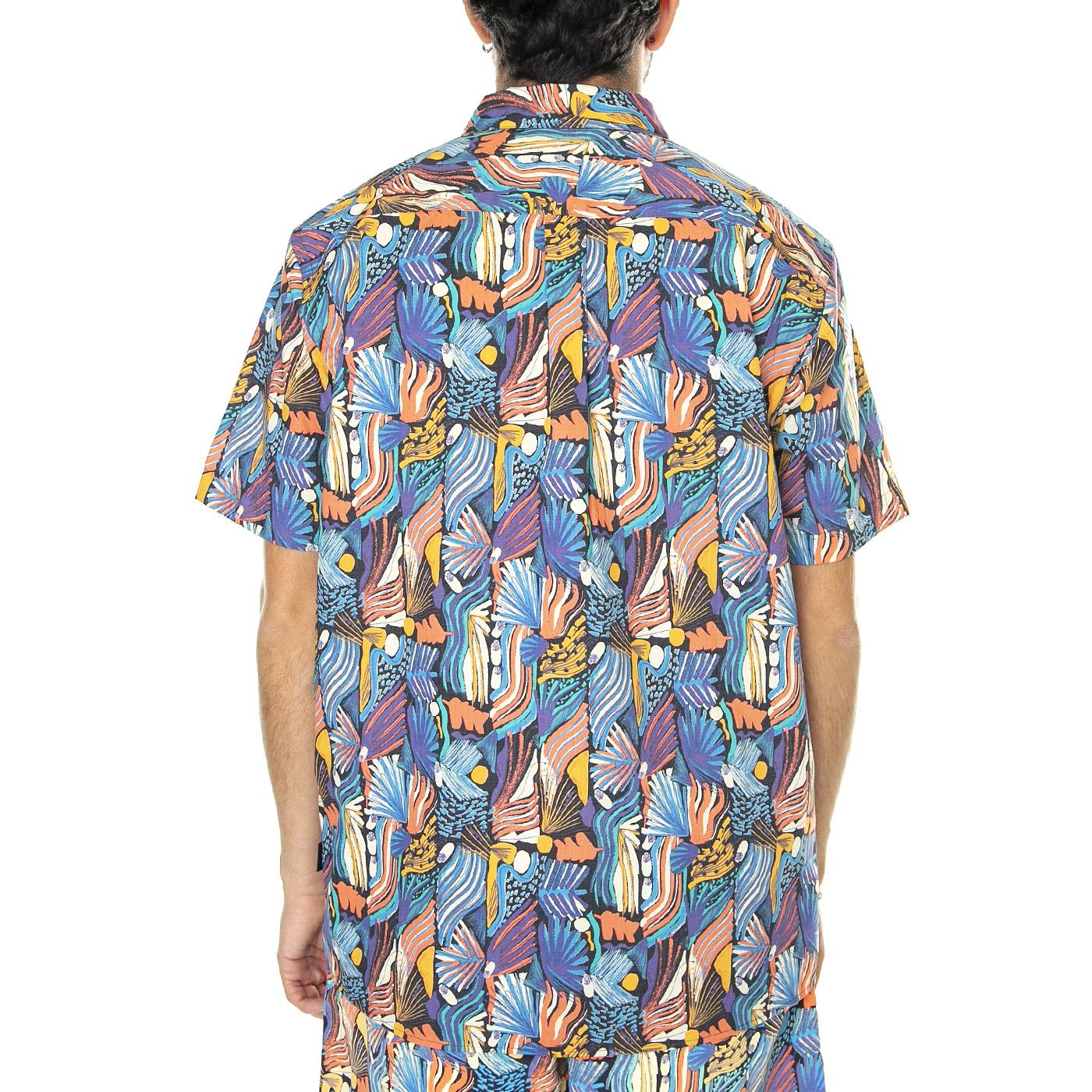 M's Go To Shirt Joy Pitch Blue - Camicia Maniche Corte Uomo Blu / Multicolore 52691-JOYP  PATAGONIA 