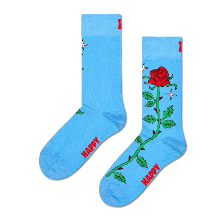 Rose Sock -- Calzini Uomo Multicolore P004172 BLUE HAPPY SOCKS 