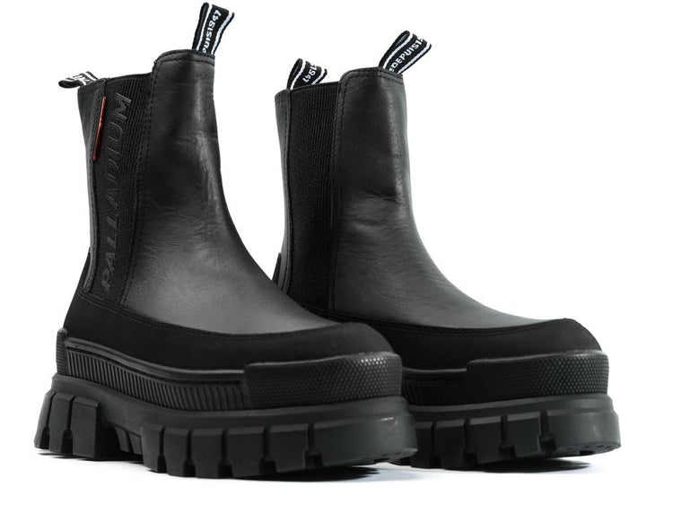 Revolt Chelsea Ranger Black / Black - Scarpe Profilo Alto Donna Nere PAS98356-001-M  PALLADIUM 