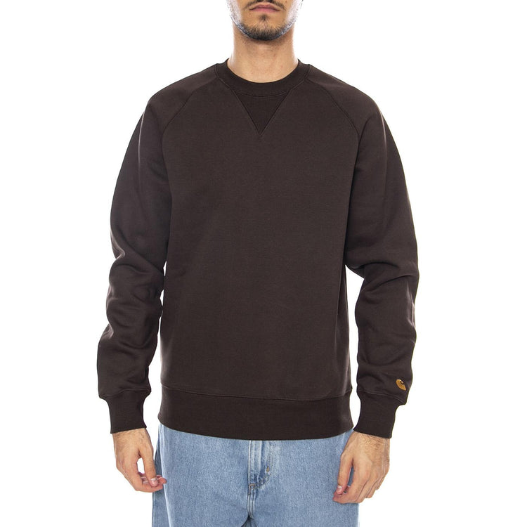 Chase Sweat Tobacco / Gold - Felpa Girocollo Uomo Marrone I033660.00WXX . CARHARTT WIP 