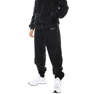 Monogram Devorée Velours Trackpants 01 Black - Pantaloni Jogging Uomo Neri 6004549/222  SEAN JOHN 