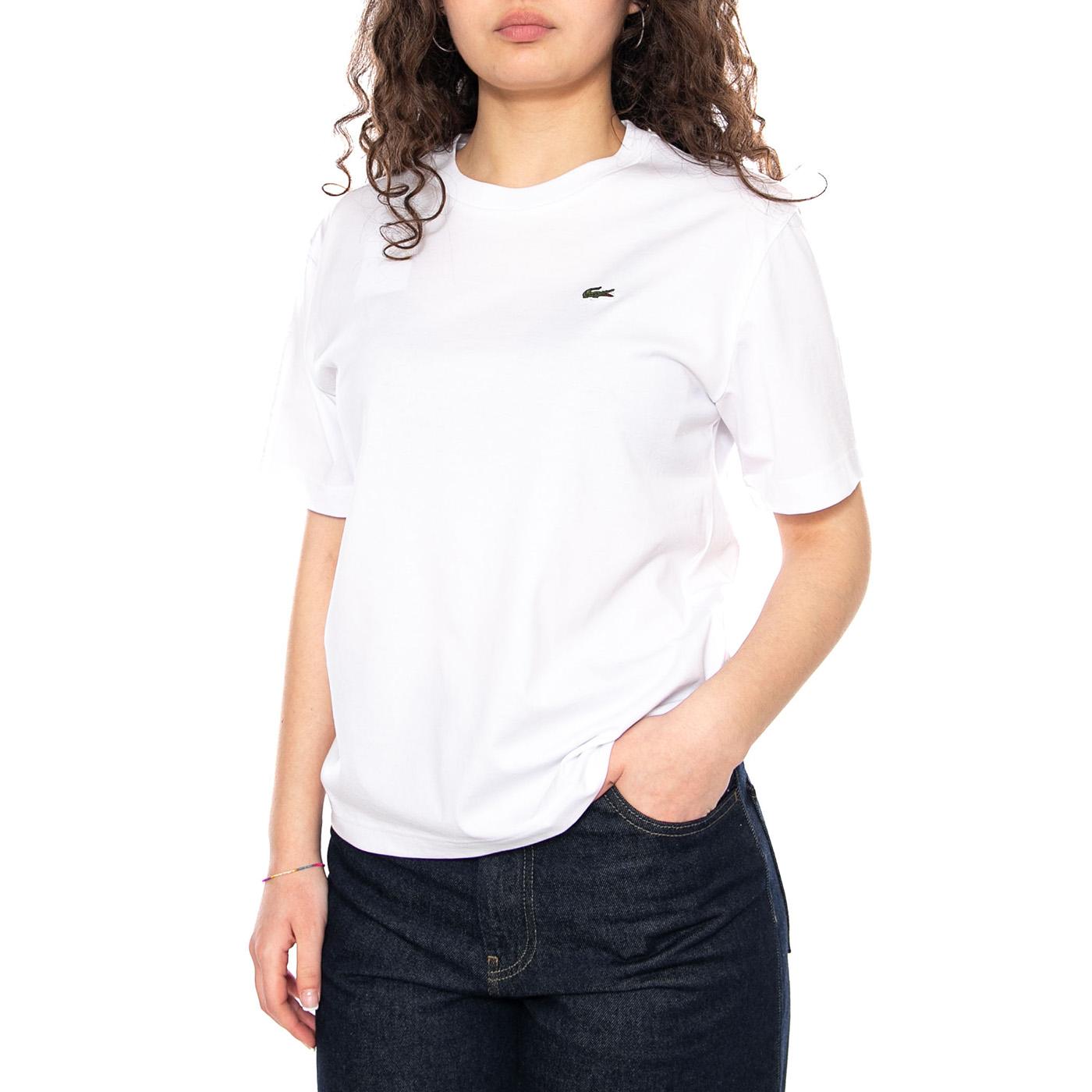 T-SHIRT White - Maglietta Girocollo Donna Bianca TF7215 001 LACOSTE 