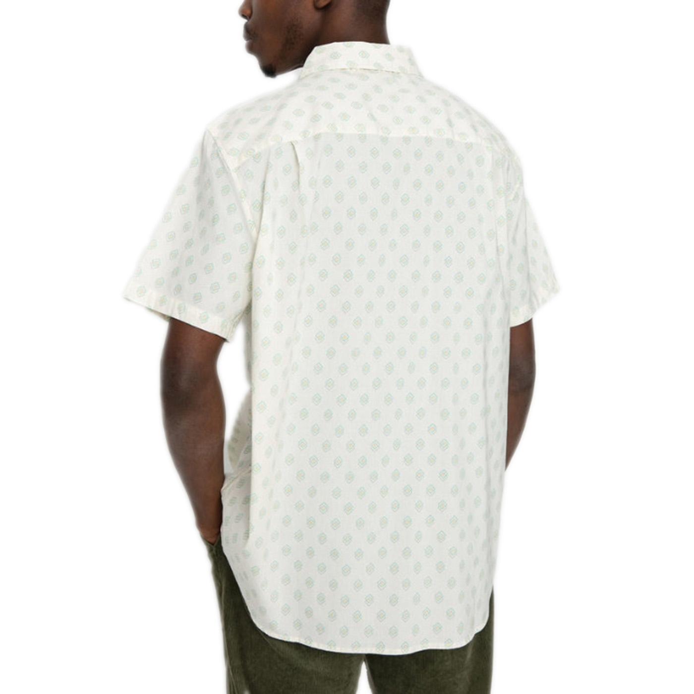 CHARTER PRINT S/S WVN OFF WHITE / JADE GEO - Camicia Maniche Corte Uomo Multicolore 01218-OFWJG . BRIXTON 