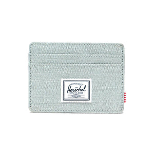 Charlie Cardholder Iceberg Green Crosshatch - Poratcarte Verde 30065 06569 HERSCHEL 
