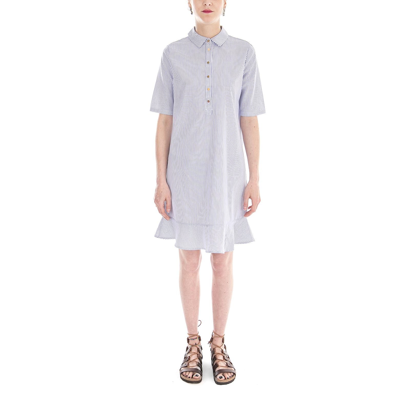 Ilene - Abito Camicia Donna Blu / Bianco 163590068-6003  MINIMUM 