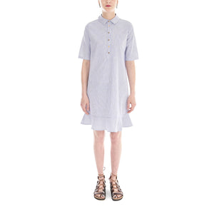 Ilene - Abito Camicia Donna Blu / Bianco 163590068-6003  MINIMUM 