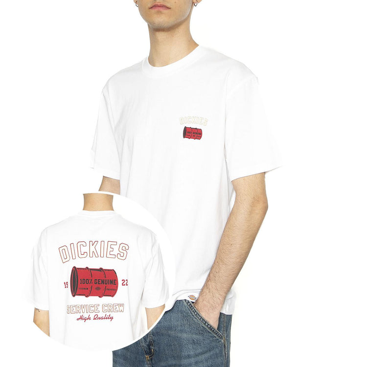 Service Crew SS Tee White - Maglietta Girocollo Uomo Bianca DK0A4Z8T0WH1  DICKIES 