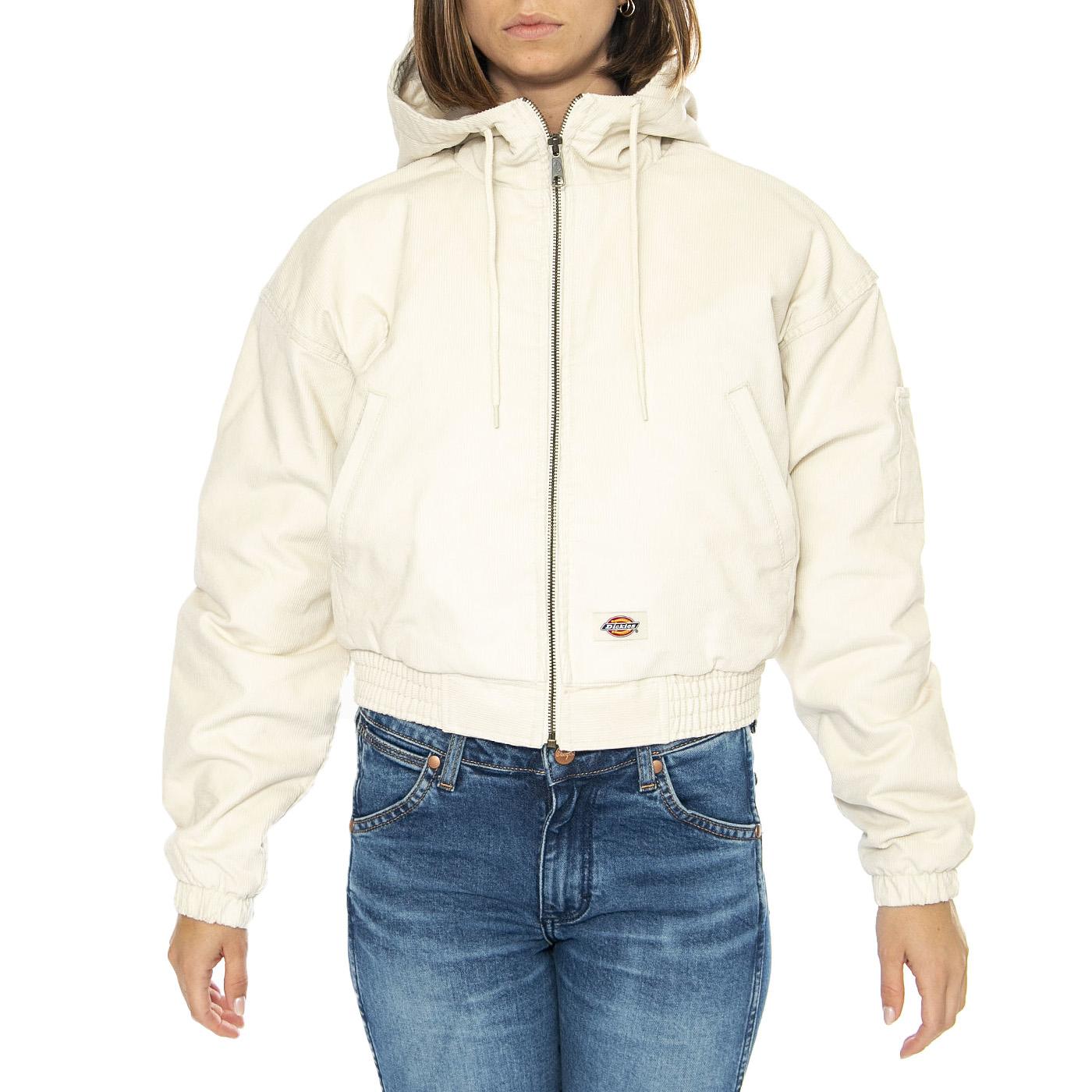 Corduroy Hooded Jacket W Whitecap Gray - Giacca Donna Bianca DK0A4Z4HF901  DICKIES 